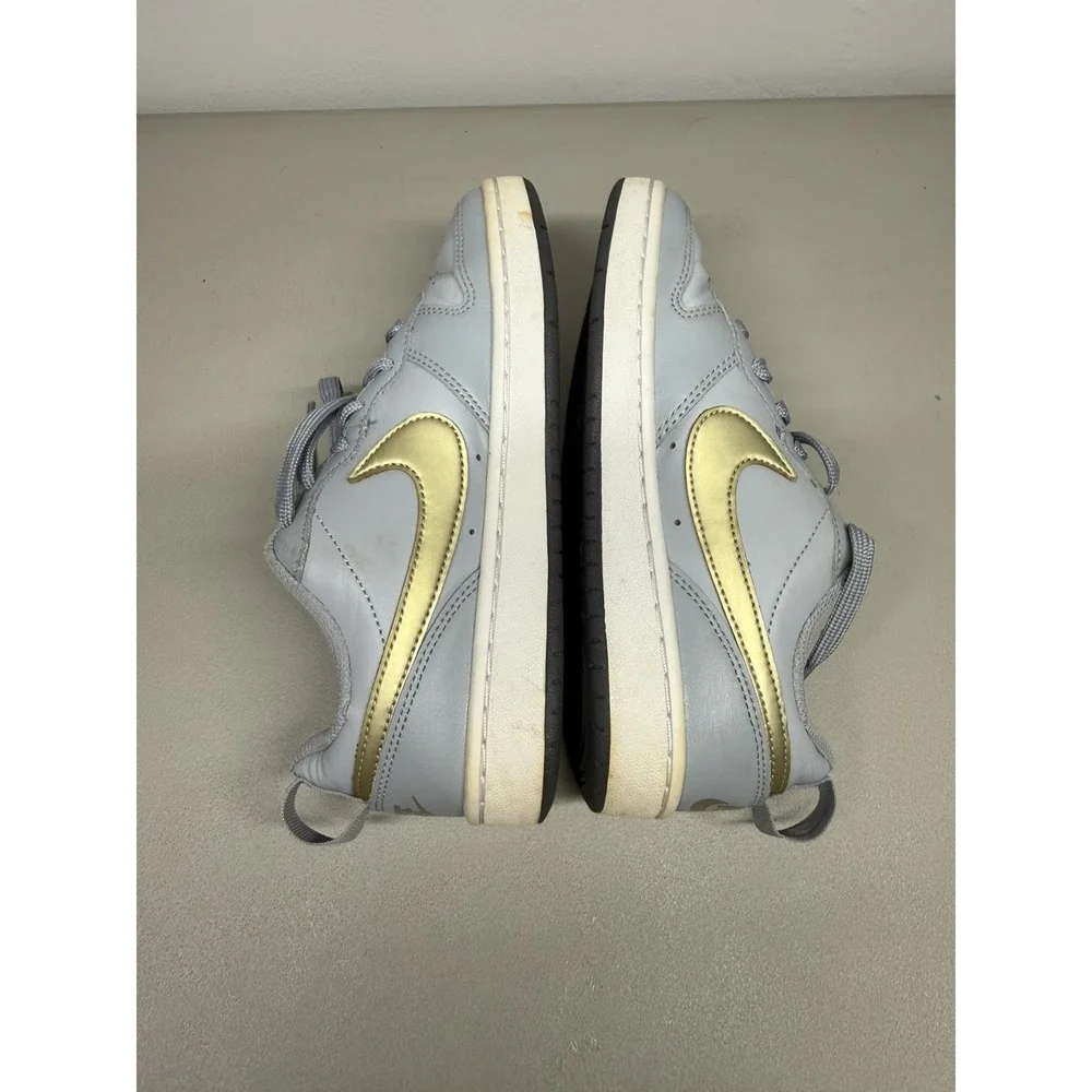 Nike Court Borough Grey Gold Kids Size 4